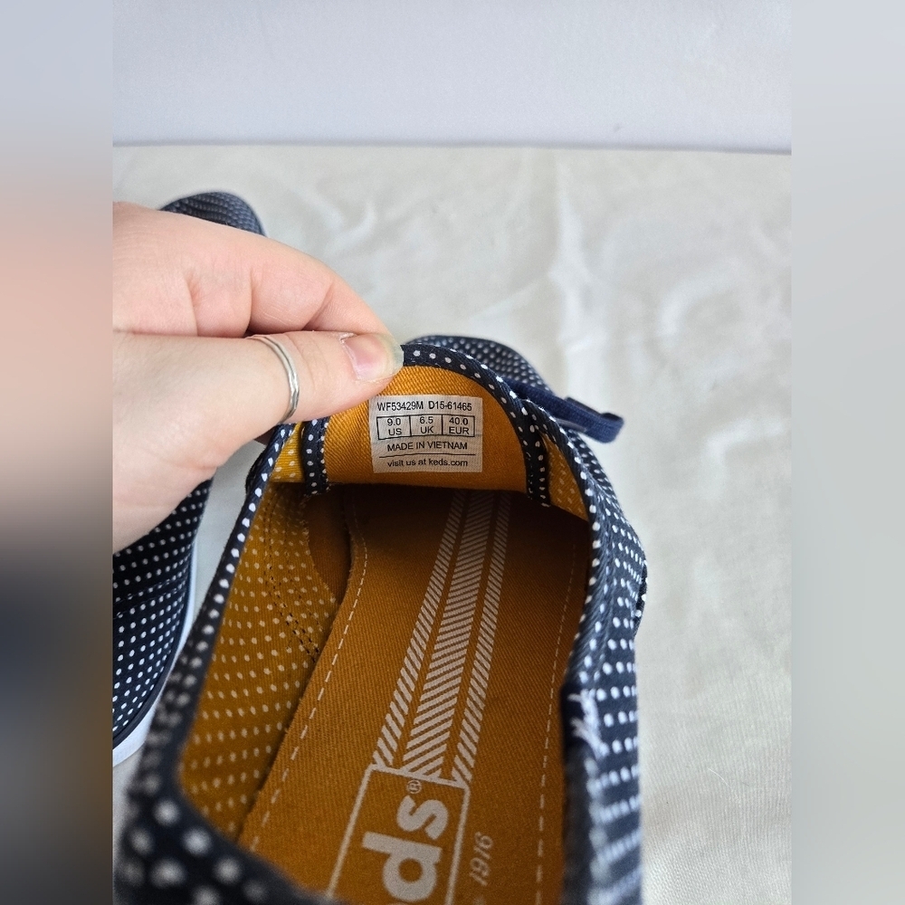 Keds Navy Polka Dot Sneakers - Picture 3 of 4